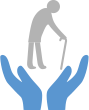 icon-hands-man icon of hands and man